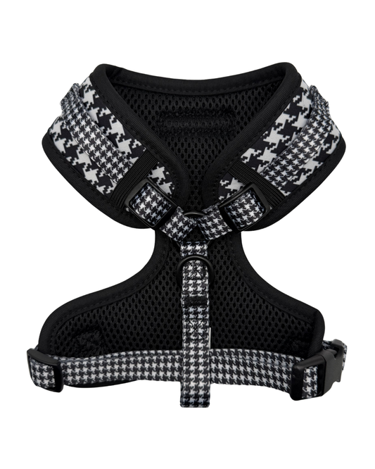 The Houndstooth Collection - Black and White Adjustable Harness