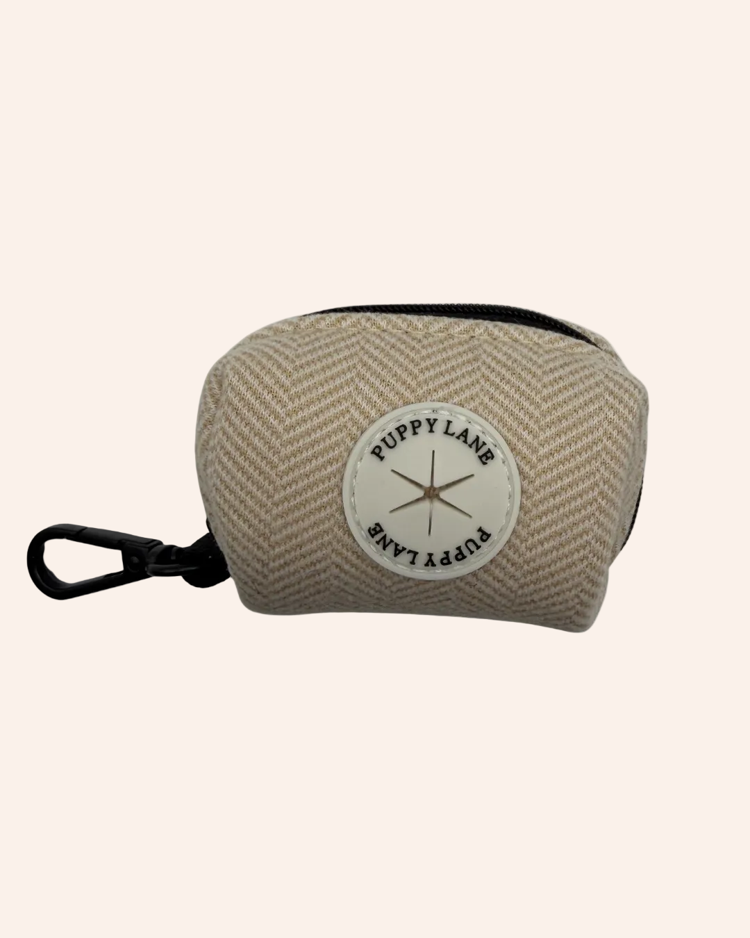 The Herringbone Collection - Cream Poop Bag Holder
