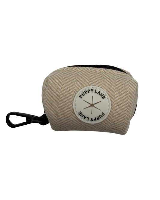 The Herringbone Collection - Cream Poop Bag Holder