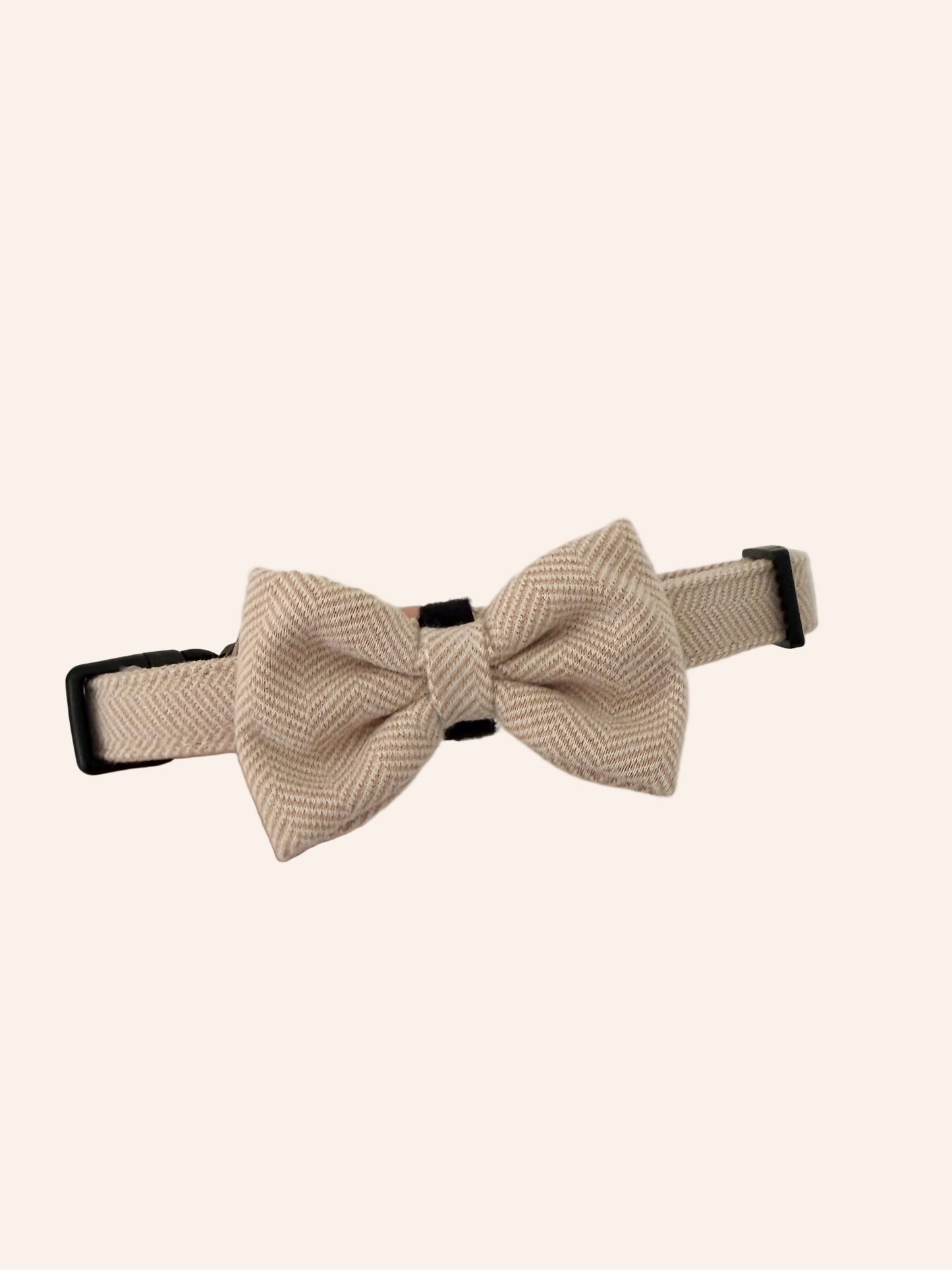 The Herringbone Collection Cream - Dickie Bow