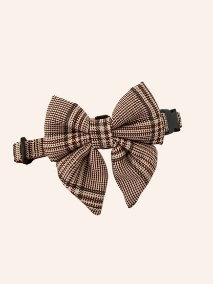 Pup in Plaid - Sailor Bow