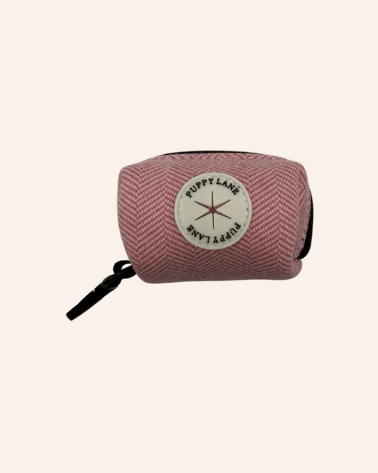 The Herringbone Collection - Pink Poop Bag Holder