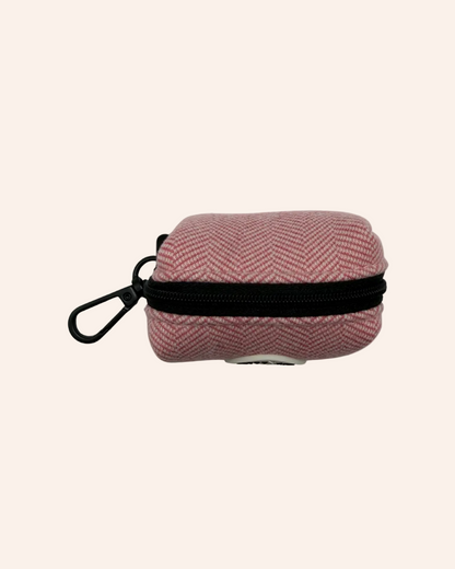The Herringbone Collection - Pink Poop Bag Holder