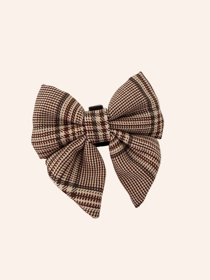 Pup in Plaid - Sailor Bow