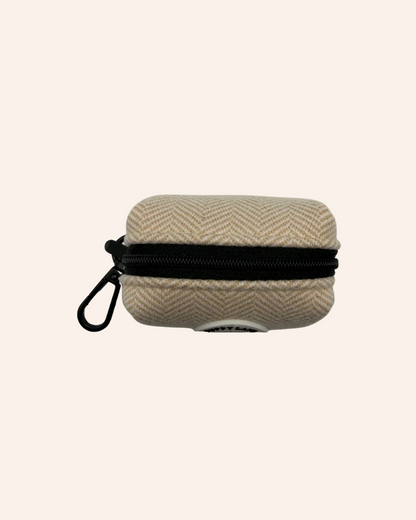 The Herringbone Collection - Cream Poop Bag Holder